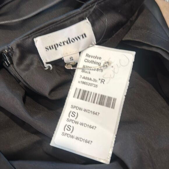 NWT superdown sienna strappy back mini dress Revolve Black Small - Picture 14 of 15